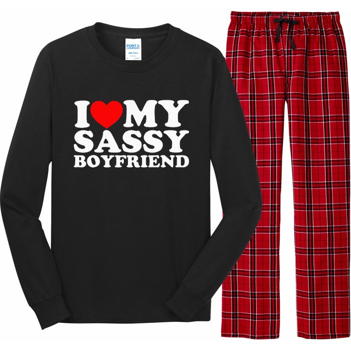 I Love My Sassy Boyfriend Bf Long Sleeve Pajama Set