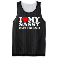 I Love My Sassy Boyfriend Bf Mesh Reversible Basketball Jersey Tank