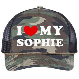 I Love My Sophie Retro Rope Trucker Hat Cap