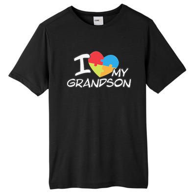 I Love My Autistic Grandson Autism Awareness Month Tall Fusion ChromaSoft Performance T-Shirt