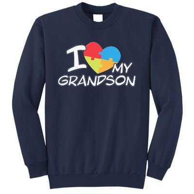 I Love My Autistic Grandson Autism Awareness Month Sweatshirt