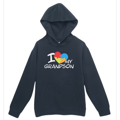 I Love My Autistic Grandson Autism Awareness Month Urban Pullover Hoodie