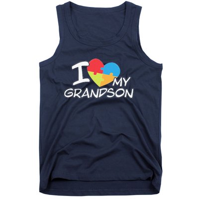 I Love My Autistic Grandson Autism Awareness Month Tank Top