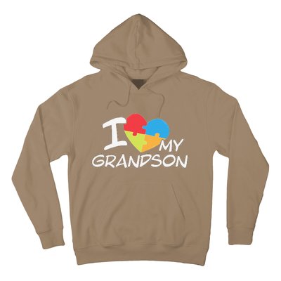 I Love My Autistic Grandson Autism Awareness Month Hoodie