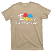 I Love My Autistic Grandson Autism Awareness Month T-Shirt