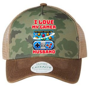 I Love My Gamer Husband Video Gaming Dad Couple Retro Games Meaningful Gift Legacy Tie Dye Trucker Hat