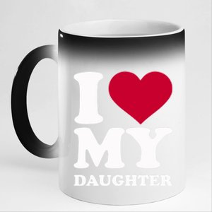 I Love My Daughter Funny Gift 11oz Black Color Changing Mug