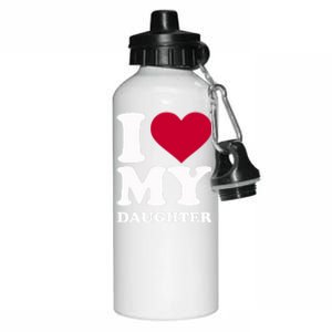 I Love My Daughter Funny Gift Aluminum Water Bottle