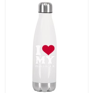 I Love My Daughter Funny Gift Stainless Steel Insulated Water Bottle