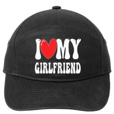 I Love My Girlfriend 7-Panel Snapback Hat