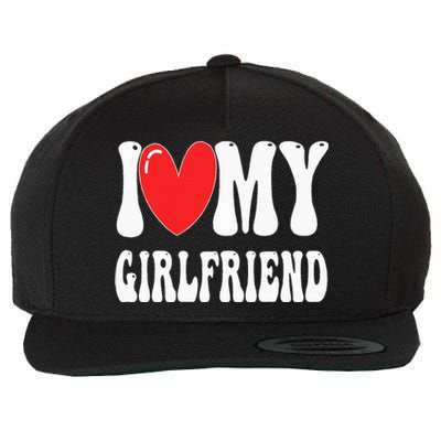 I Love My Girlfriend Wool Snapback Cap