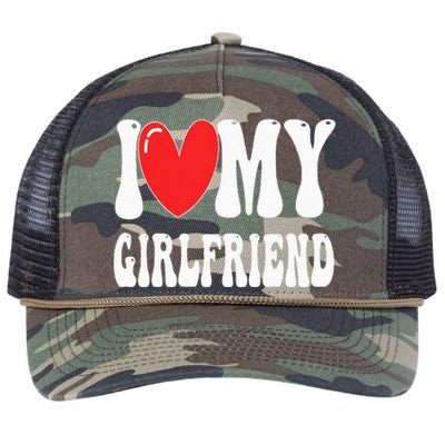 I Love My Girlfriend Retro Rope Trucker Hat Cap