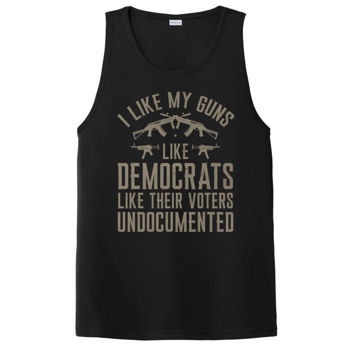 I Like My Guns Like Democrats Like Their Voters Undocumented PosiCharge Competitor Tank