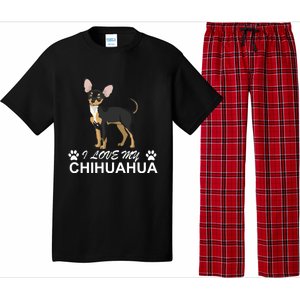 I Love My Chihuahua Lover Giftidea For Chiwawa Moms And Dads Gift Pajama Set