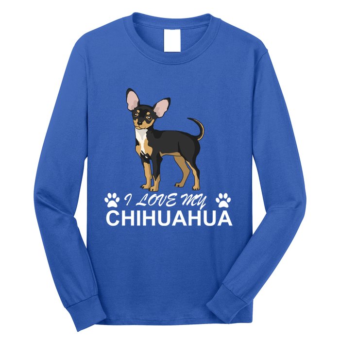 I Love My Chihuahua Lover Giftidea For Chiwawa Moms And Dads Gift Long Sleeve Shirt