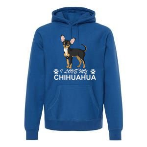 I Love My Chihuahua Lover Giftidea For Chiwawa Moms And Dads Gift Premium Hoodie