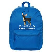 I Love My Chihuahua Lover Giftidea For Chiwawa Moms And Dads Gift 16 in Basic Backpack