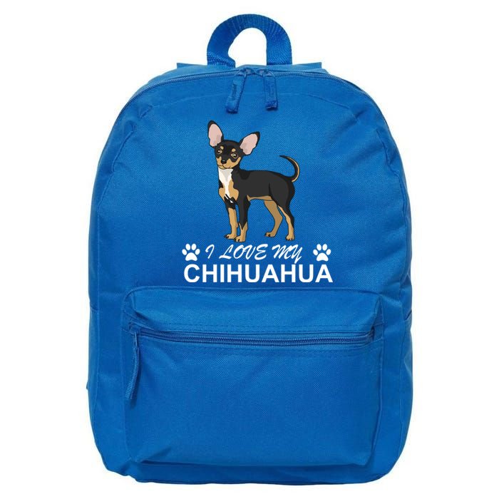 I Love My Chihuahua Lover Giftidea For Chiwawa Moms And Dads Gift 16 in Basic Backpack