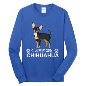 I Love My Chihuahua Lover Giftidea For Chiwawa Moms And Dads Gift Tall Long Sleeve T-Shirt