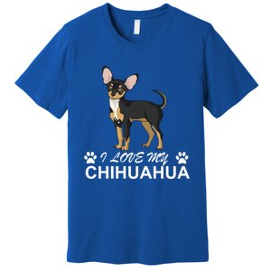 I Love My Chihuahua Lover Giftidea For Chiwawa Moms And Dads Gift Premium T-Shirt