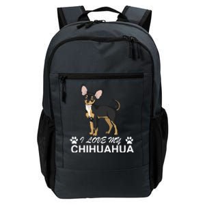 I Love My Chihuahua Lover Giftidea For Chiwawa Moms And Dads Gift Daily Commute Backpack