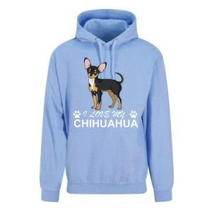 I Love My Chihuahua Lover Giftidea For Chiwawa Moms And Dads Gift Unisex Surf Hoodie