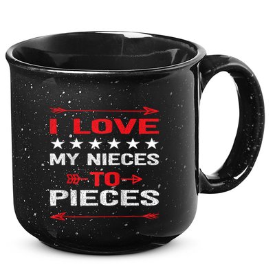 I Love My Nieces To Pieces Quotes Aunt Uncle Gifts 15oz Campfire Ceramic Mug