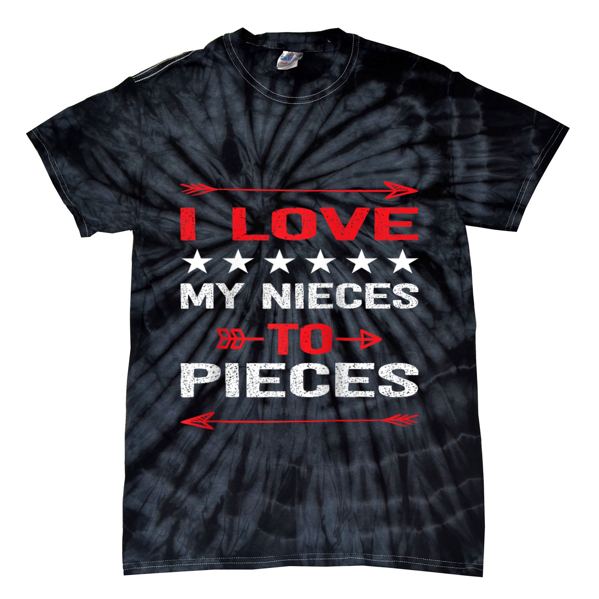 I Love My Nieces To Pieces Quotes Aunt Uncle Gifts Tie-Dye T-Shirt