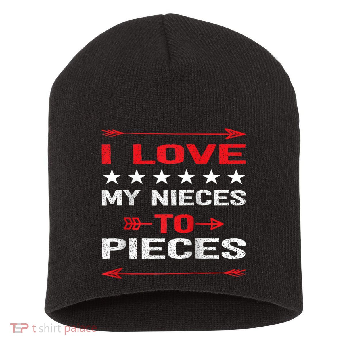 I Love My Nieces To Pieces Quotes Aunt Uncle Gifts Short Acrylic Beanie