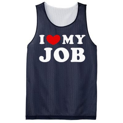 I Love My Job I Heart My Job Mesh Reversible Basketball Jersey Tank