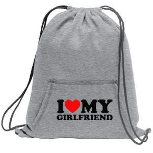 I Love My Girlfriend I Heart My Girlfriend Sweatshirt Cinch Pack Bag