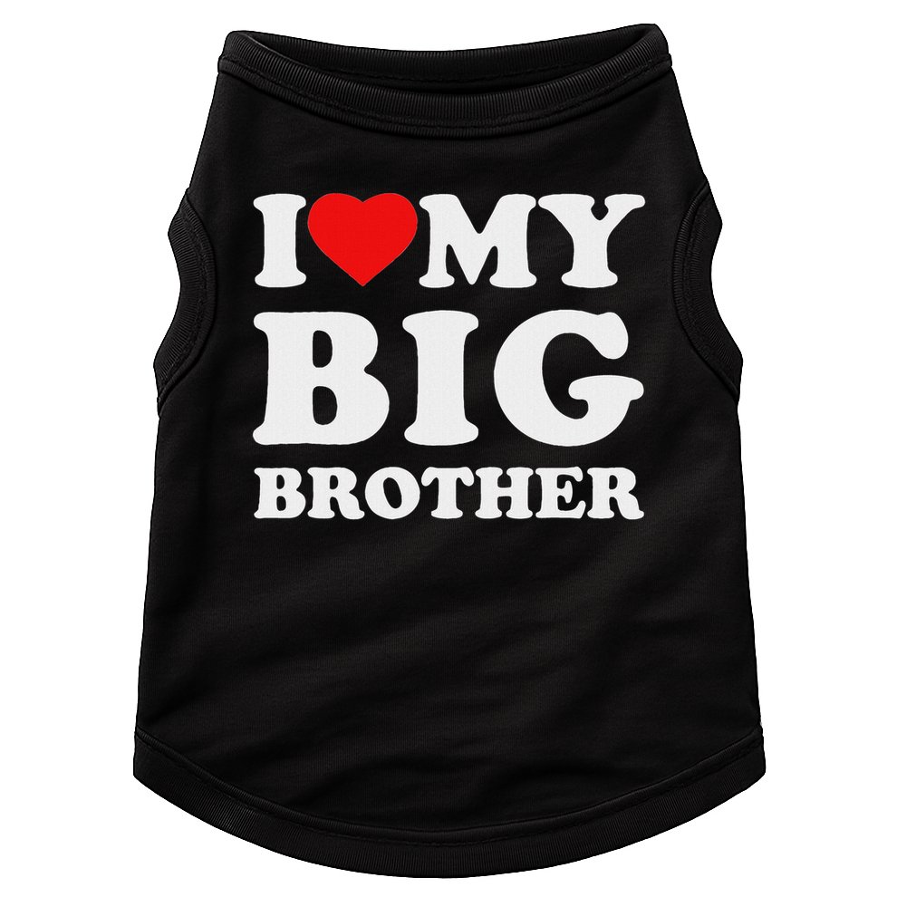 I Love My Big Brother Heart Doggie Tank