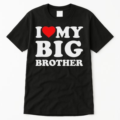 I Love My Big Brother Heart Tall T-Shirt