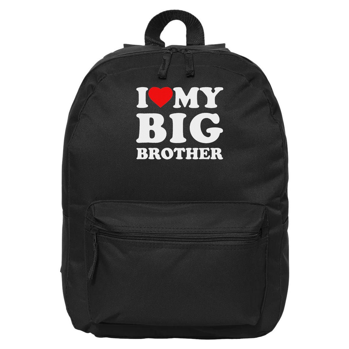 I Love My Big Brother Heart 16 in Basic Backpack