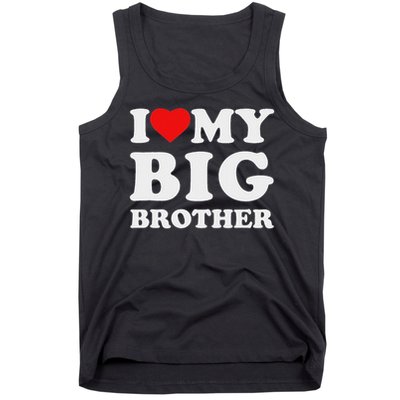 I Love My Big Brother Heart Tank Top