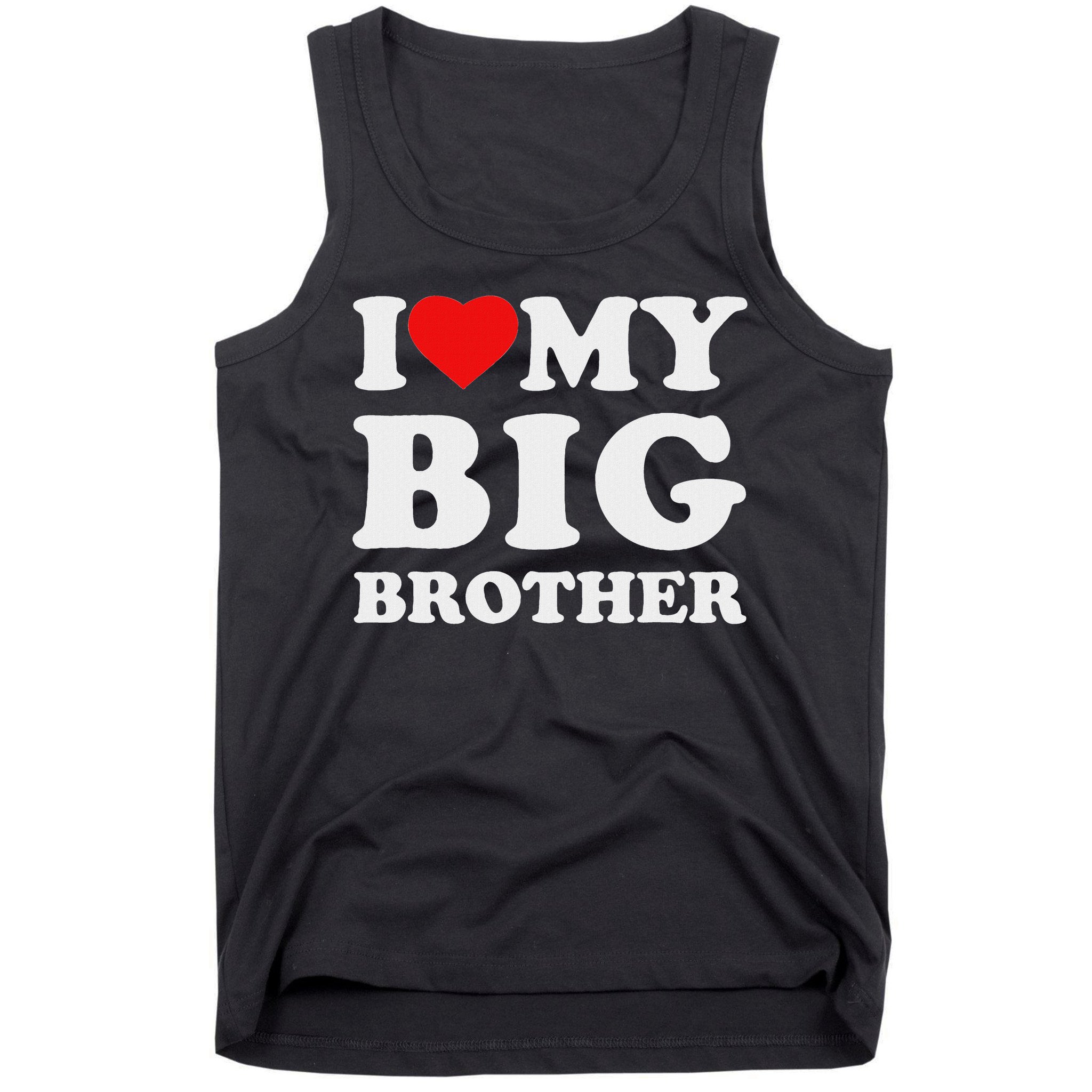 I Love My Big Brother Heart Tank Top
