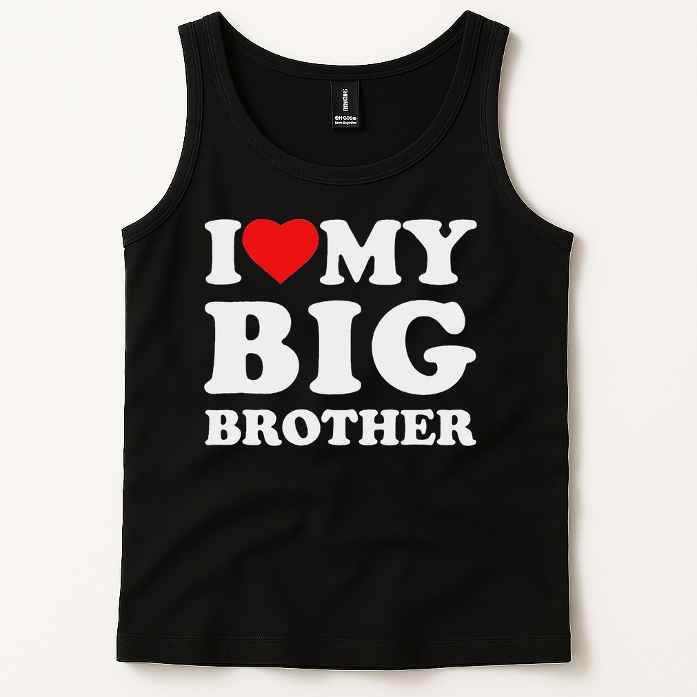 I Love My Big Brother Heart Tank Top