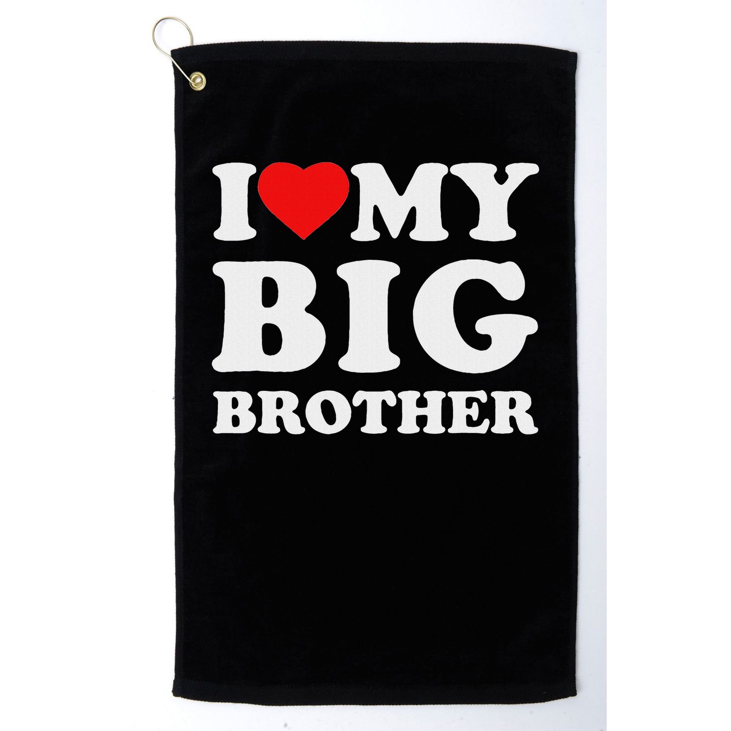 I Love My Big Brother Heart Golf Towel