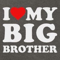 I Love My Big Brother Heart Cotton Canvas Backpack