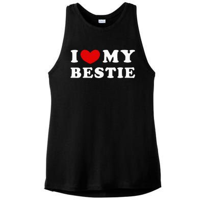 I Love My Bestie Ladies PosiCharge Tri-Blend Wicking Tank