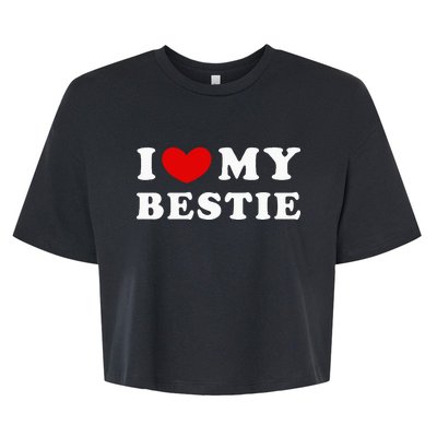 I Love My Bestie Bella+Canvas Jersey Crop Tee