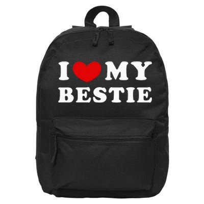 I Love My Bestie 16 in Basic Backpack