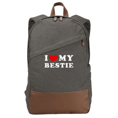 I Love My Bestie Cotton Canvas Backpack