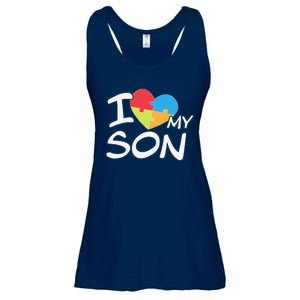 I Love My Autistic Son Autism Awareness Month Ladies Essential Flowy Tank