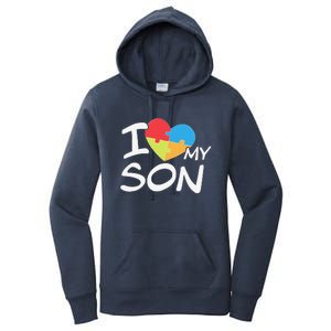 I Love My Autistic Son Autism Awareness Month Women's Pullover Hoodie