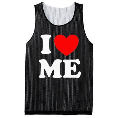 I Love Me I Red Heart Me Mesh Reversible Basketball Jersey Tank