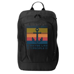 I Love My Boat And Maybe Like 3 People Boats Boating Funny Gift City Backpack