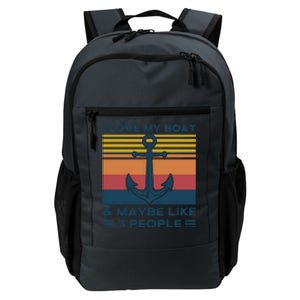 I Love My Boat And Maybe Like 3 People Boats Boating Funny Gift Daily Commute Backpack