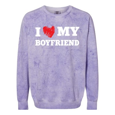 I Love My Friend Favorite Family Member Valentines Bf Gift Colorblast Crewneck Sweatshirt