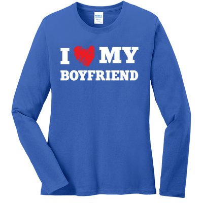 I Love My Friend Favorite Family Member Valentines Bf Gift Ladies Long Sleeve Shirt